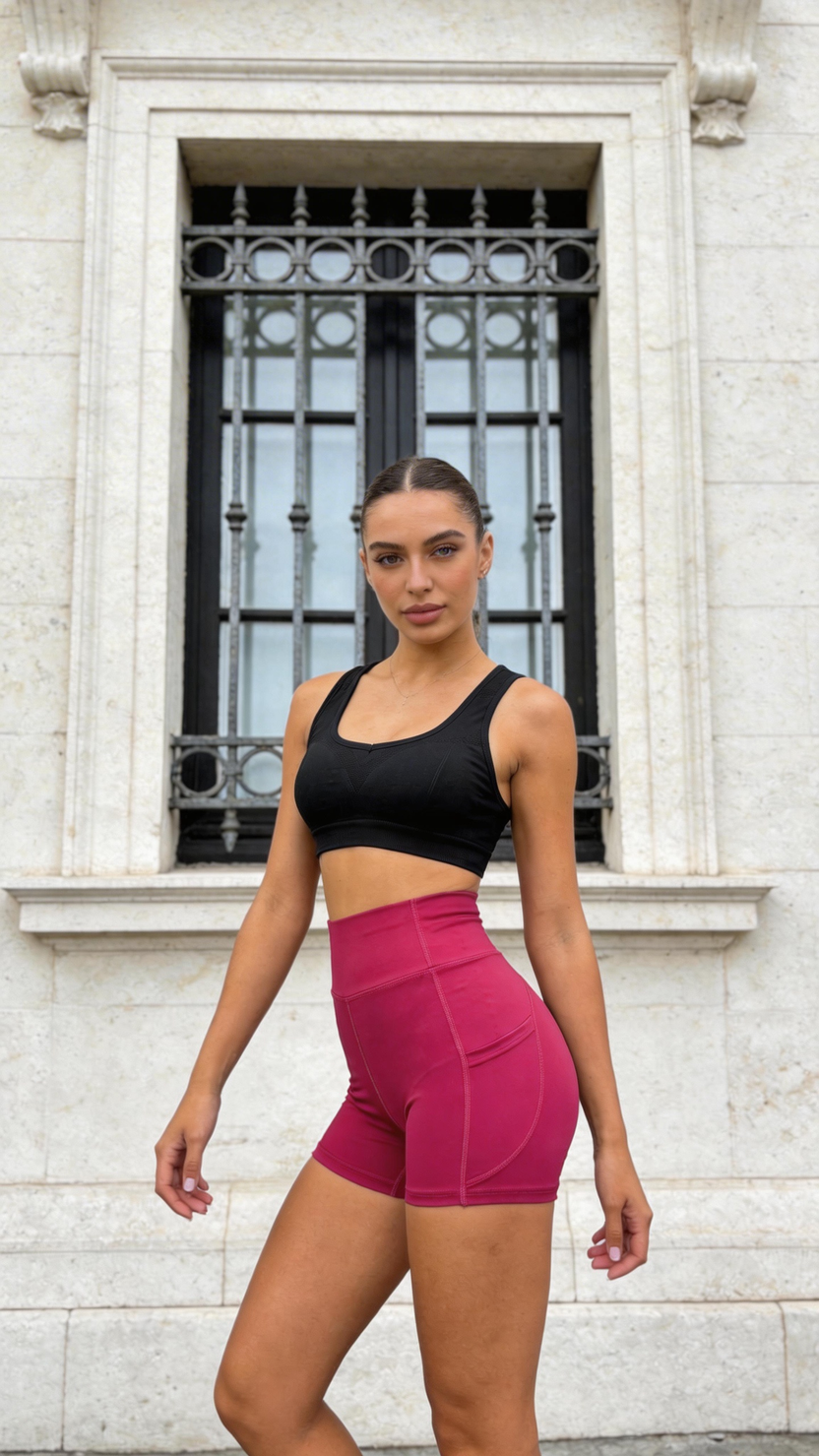 Seamless Racerback Yoga Sports Bra - Black