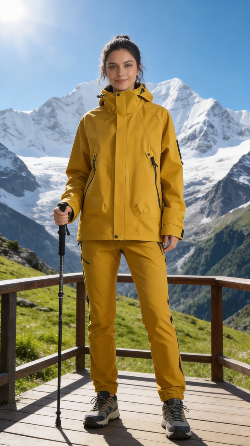 Citrus Yellow Waterproof Shell Jacket