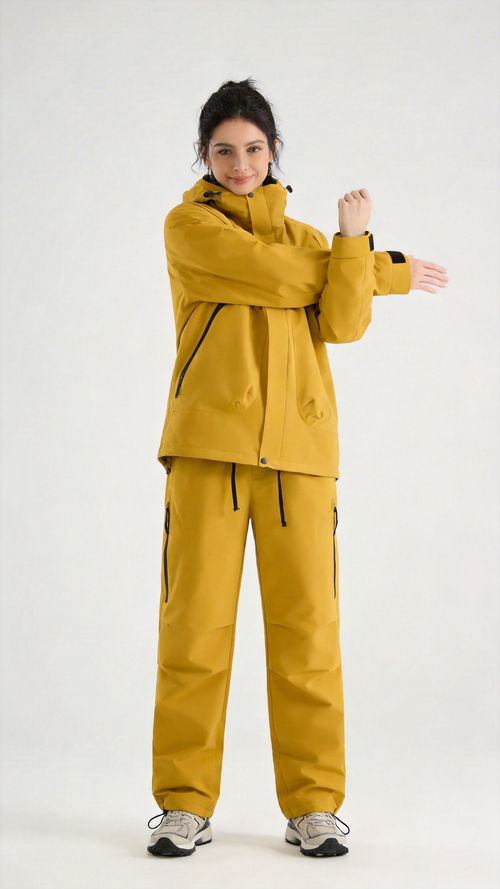 Citrus Yellow Waterproof Shell Jacket
