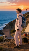 Icy Pink Windbreaker Jacket