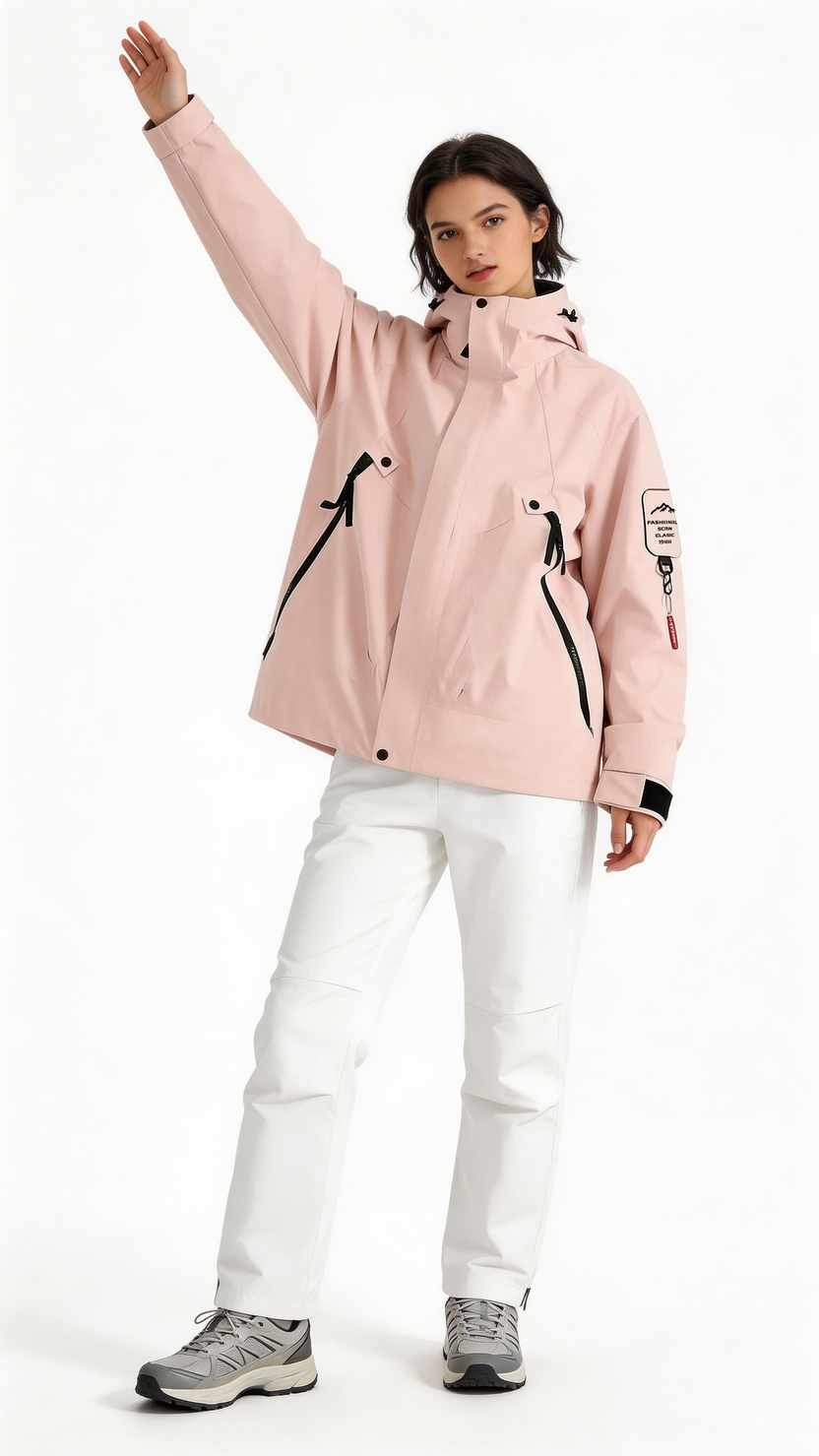 Icy Pink Windbreaker Jacket